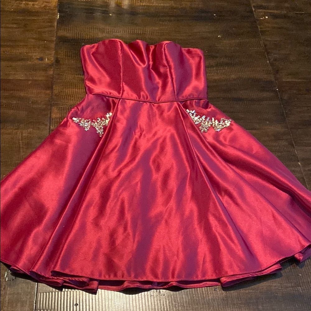 Strapless Dress With Pockets and embellishments size 3 Blondie Nites